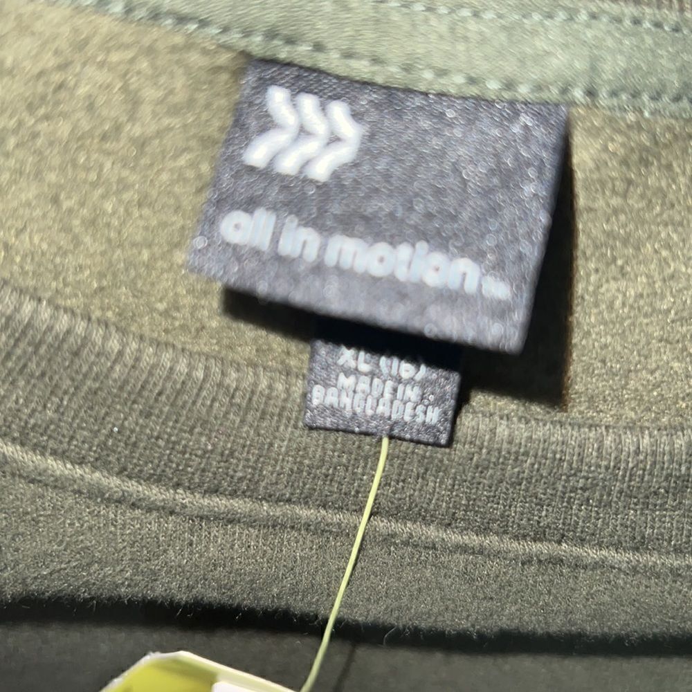 ALL IN MOTION Olive Green Fleece Pullover Sweater-XL NWT - Picture 6 of 8